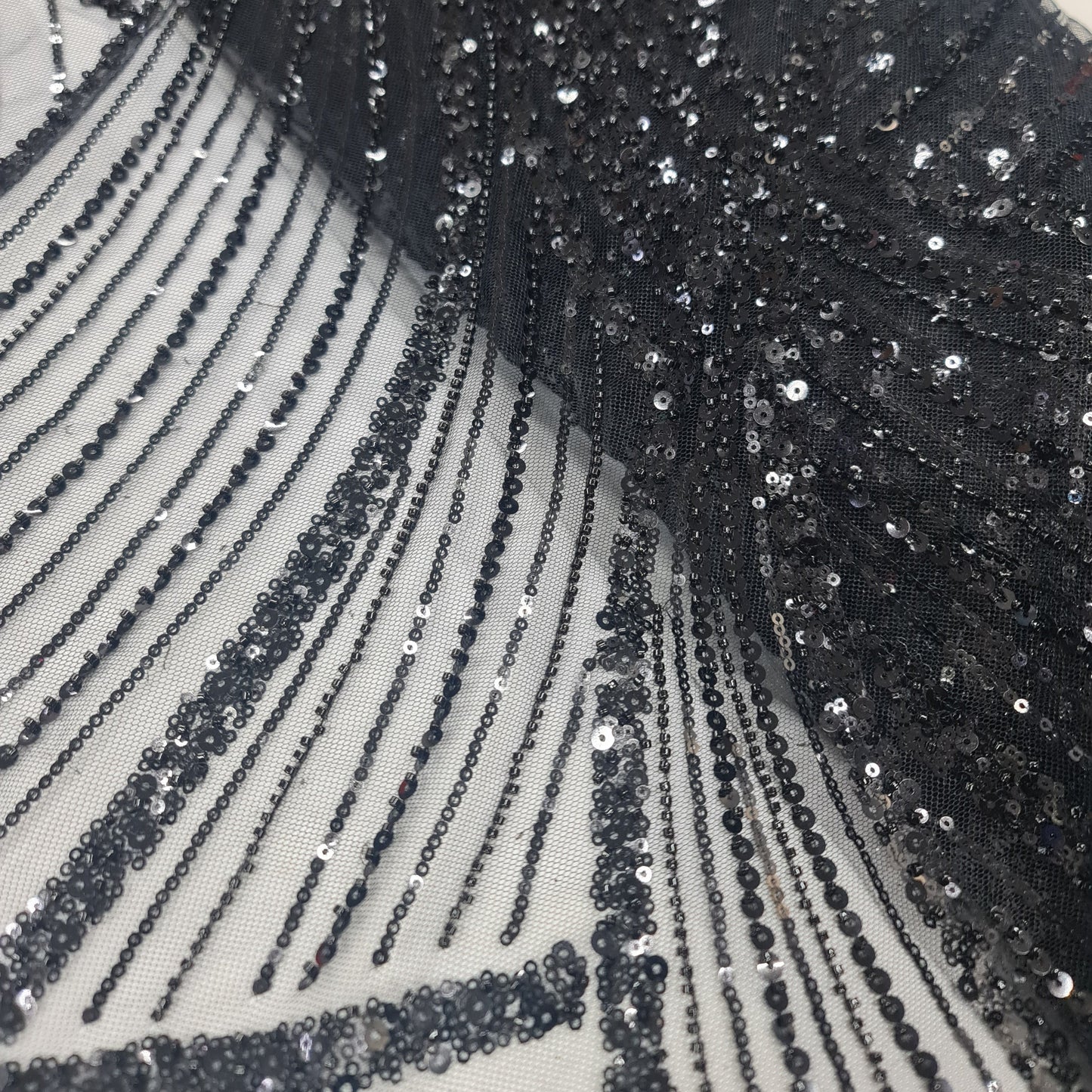 Sugar Metallic Tulle- Black