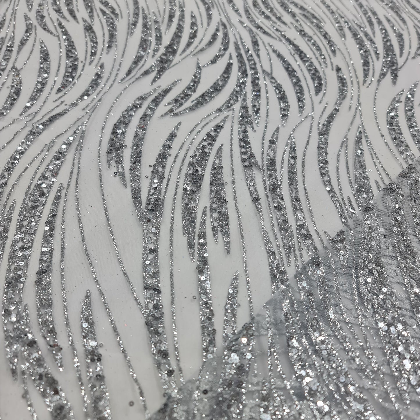 Sugar Metallic Tulle- Silver