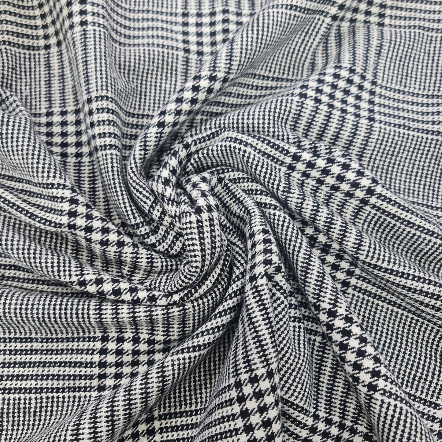 Winter Checked Fabric- Black 2