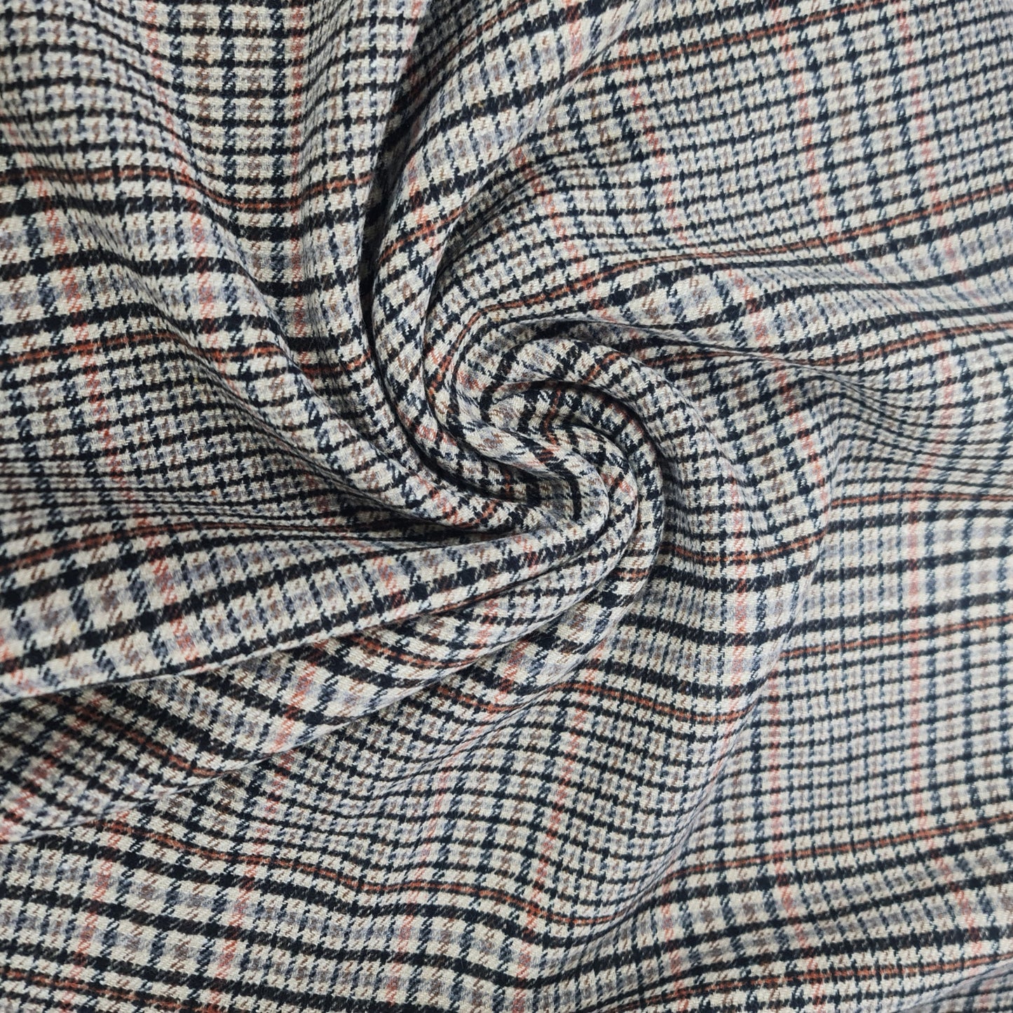 Winter Checked Fabric- Beige