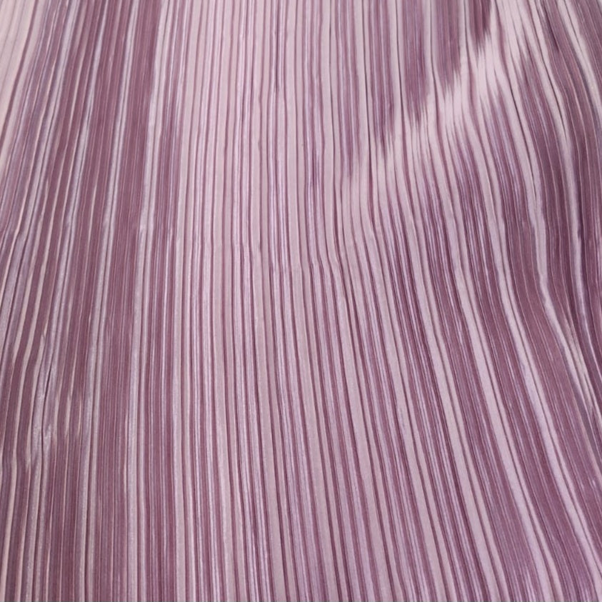 Pleated Plisse Satin- Dusty Pink