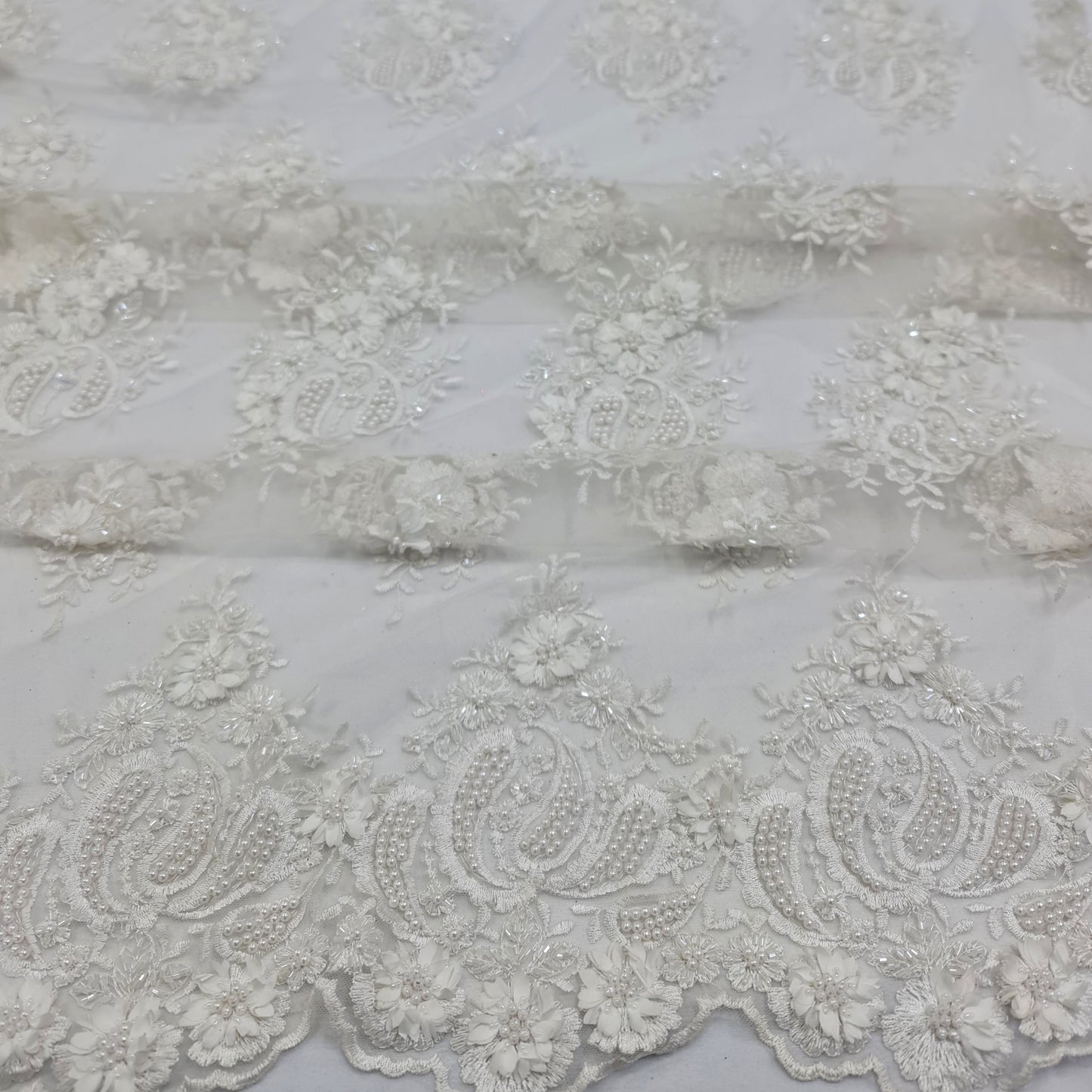 Cream Cut Out Bridal Lace