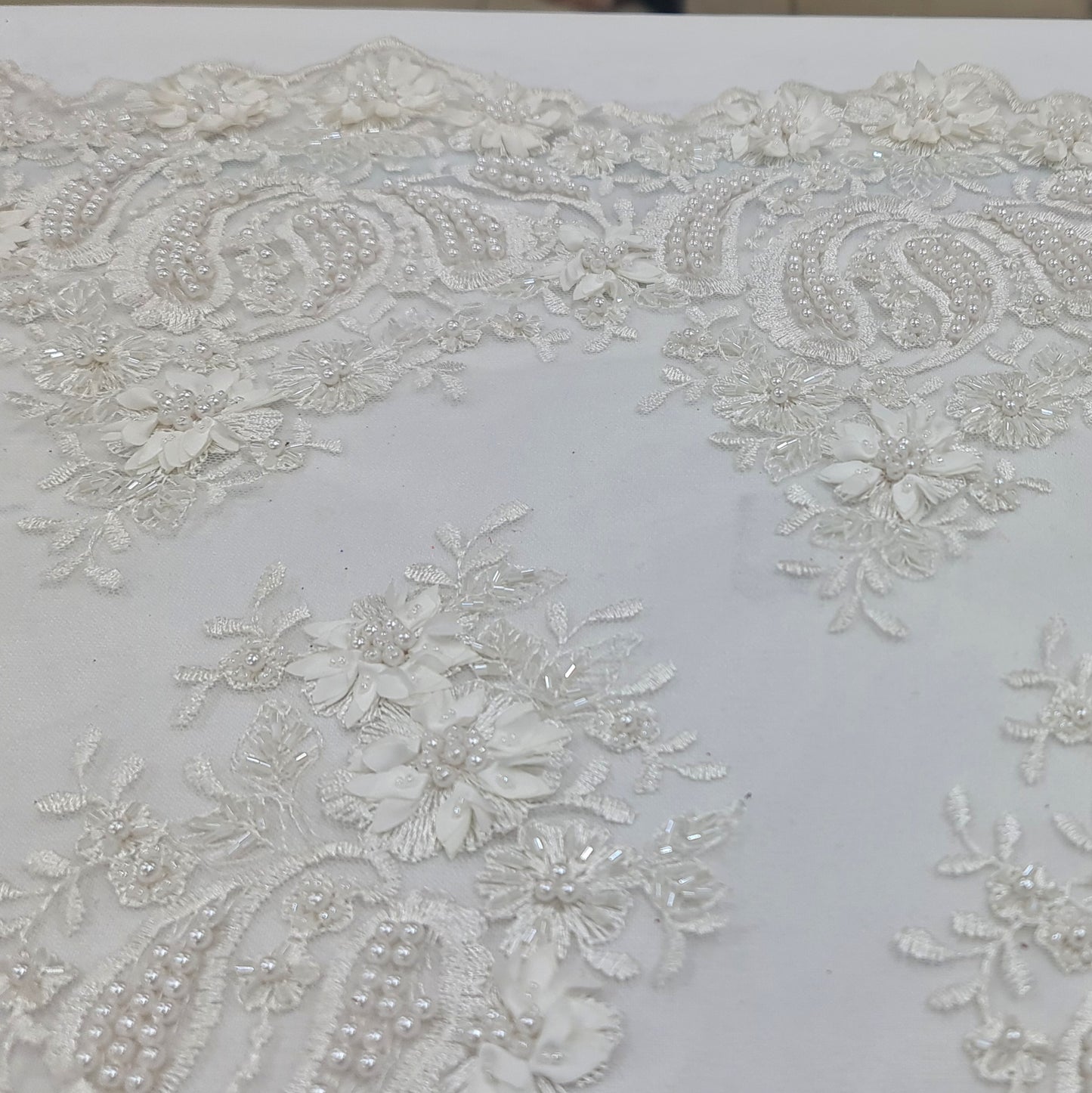 Cream Cut Out Bridal Lace