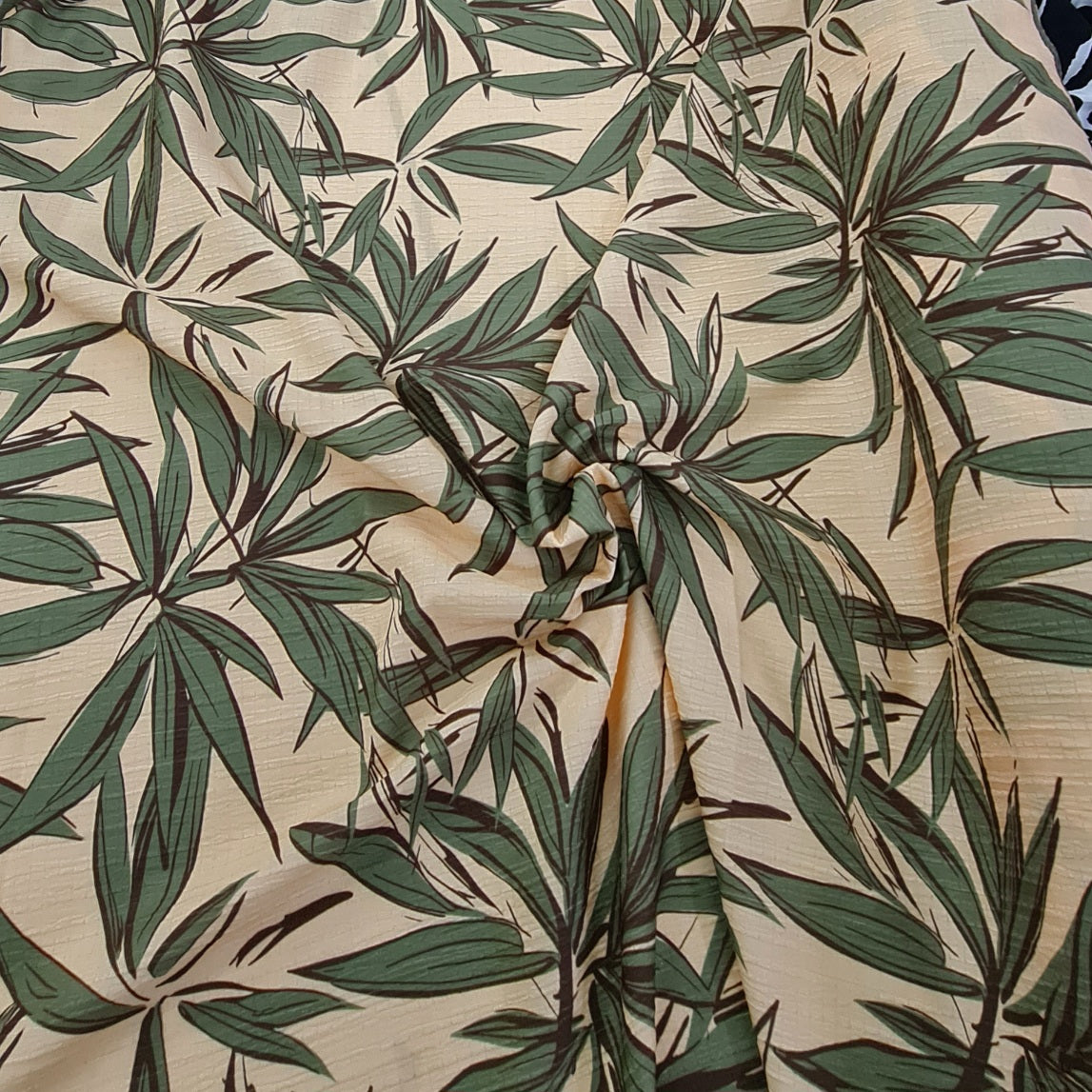 Viscose- Cannabis Print