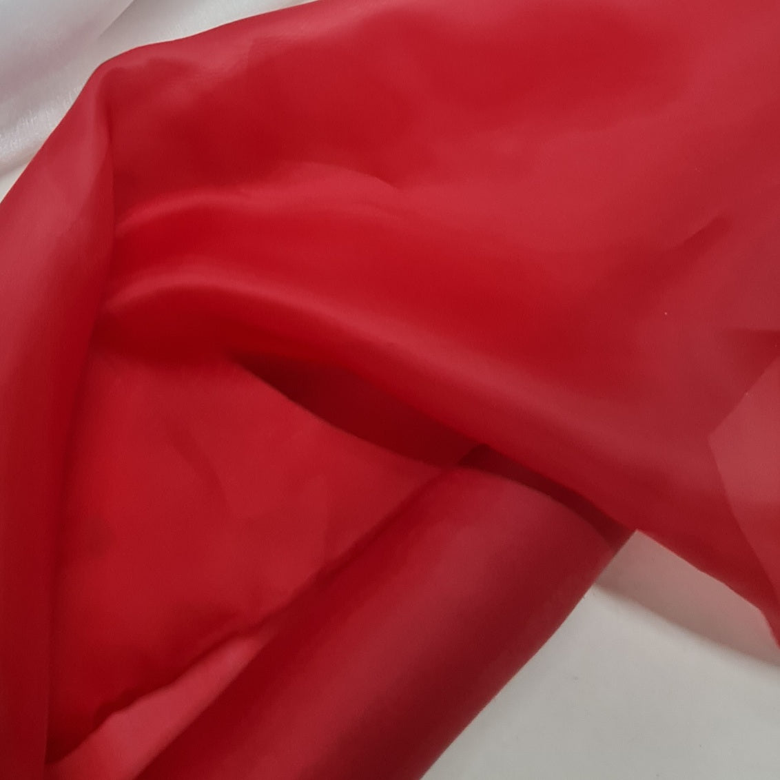 Satin Organdy- Deep Red