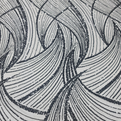 Sugar Metallic Tulle- Black