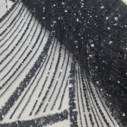 Sugar Metallic Tulle- Black