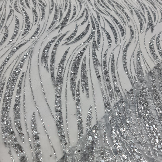 Sugar Metallic Tulle- Silver