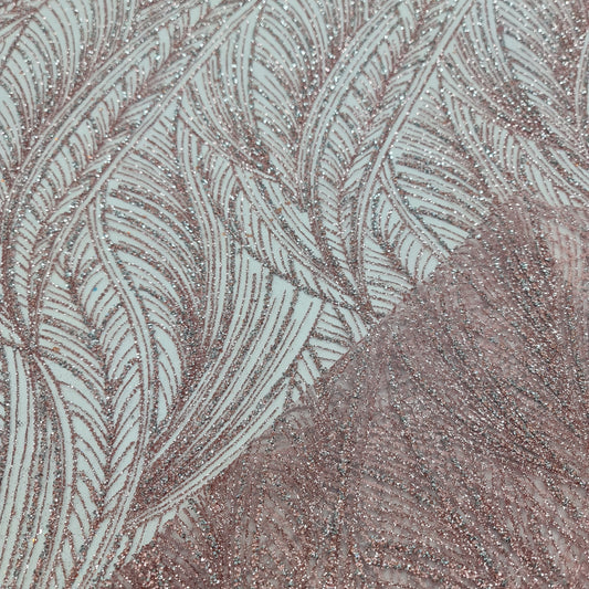 Sugar Metallic Tulle- Light Pink
