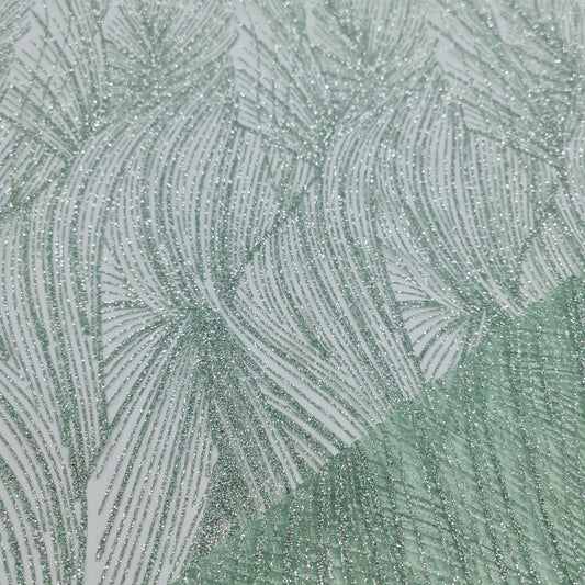 Sugar Metallic Tulle- Mint