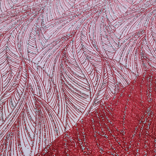 Sugar Metallic Tulle- Red