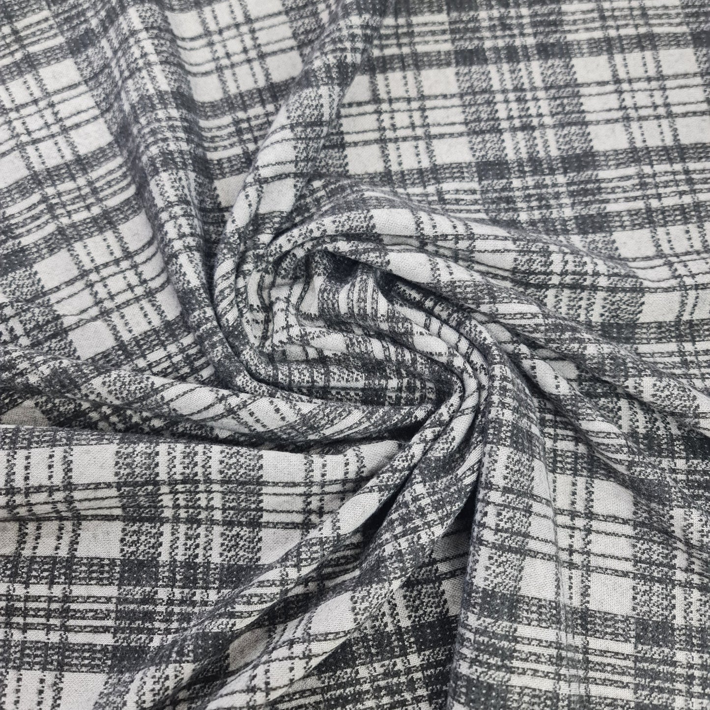 Winter Checked Fabric- Grey