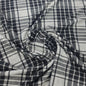 Winter Checked Fabric- Black and White