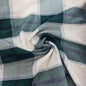 Winter Checked Fabric- Teal