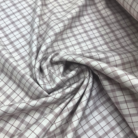 Checked Suiting Beige with Brown