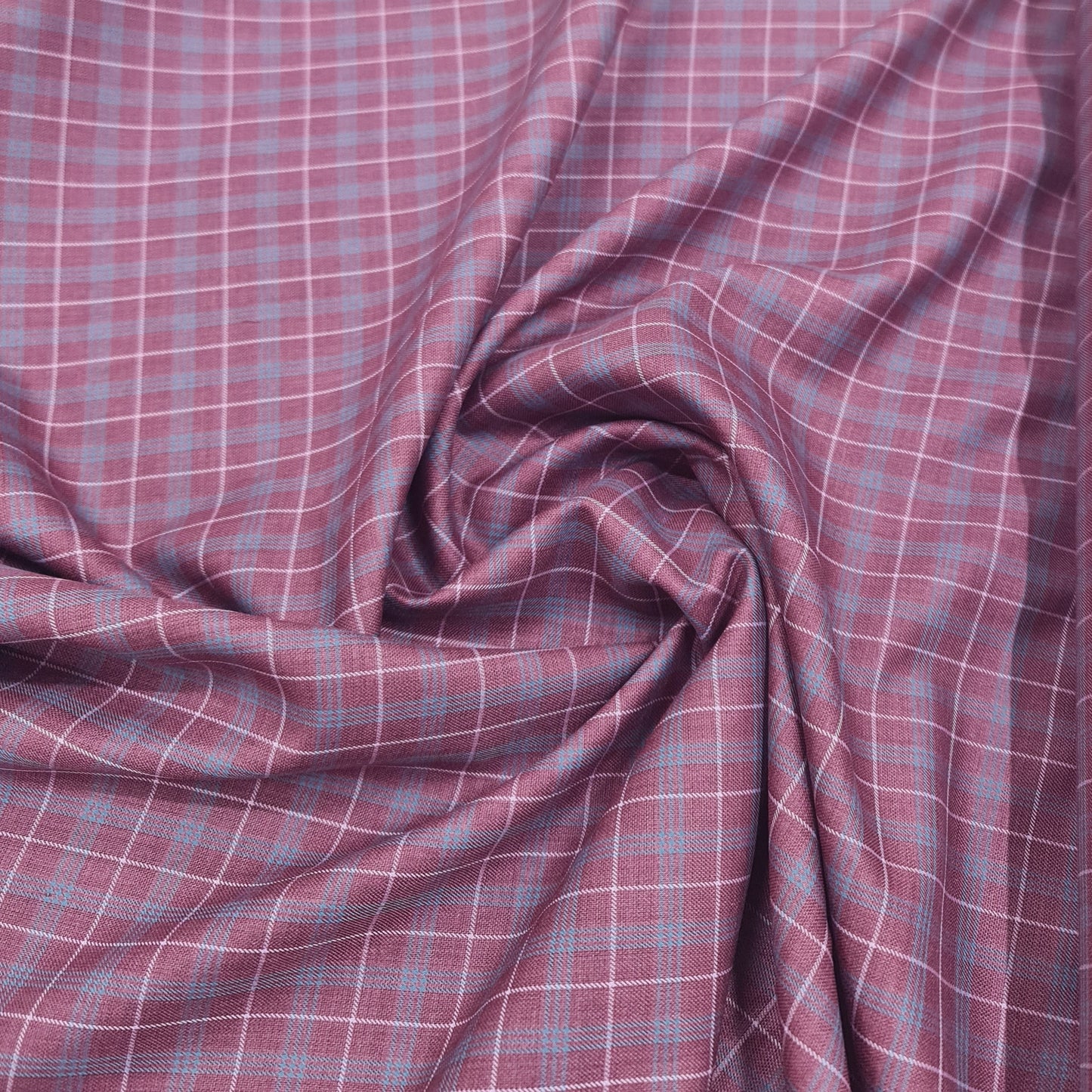 Checked Suiting Maroon with Light Pink
