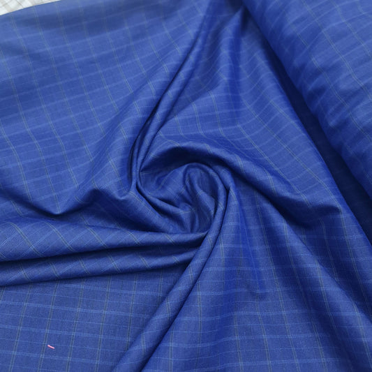 Checked Suiting Navy with Blue