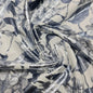 Foil Print Scuba- Silver White