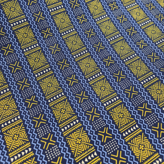 3 Cats Print- Navy Gold