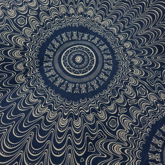 3 Cats Print- Navy