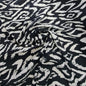 Viscose- Black & White Aztec