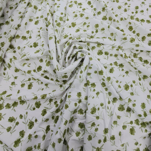 Viscose- Olive Flower