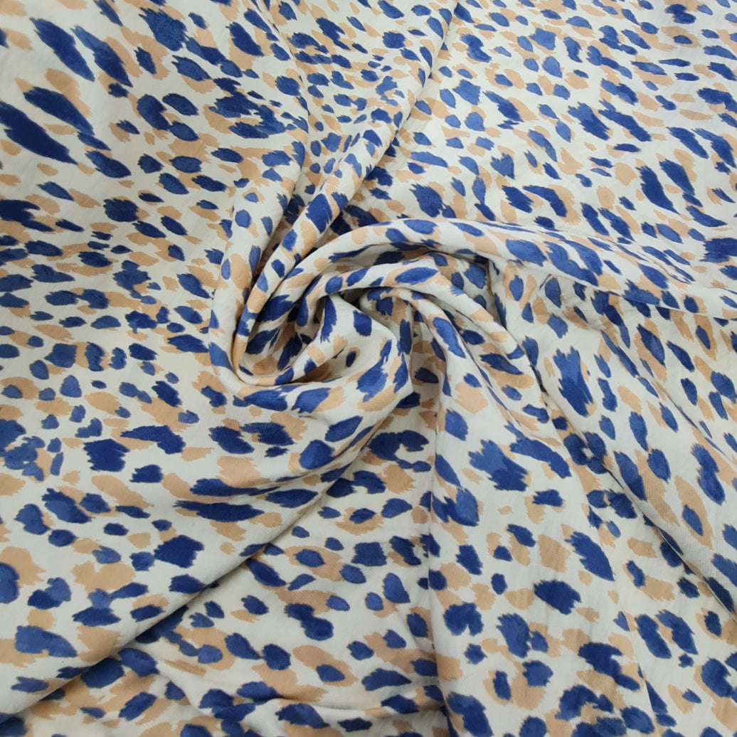 Viscose- Blue Splotch