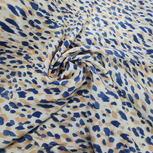 Viscose- Blue Splotch