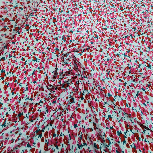 Viscose- Cherry Flower