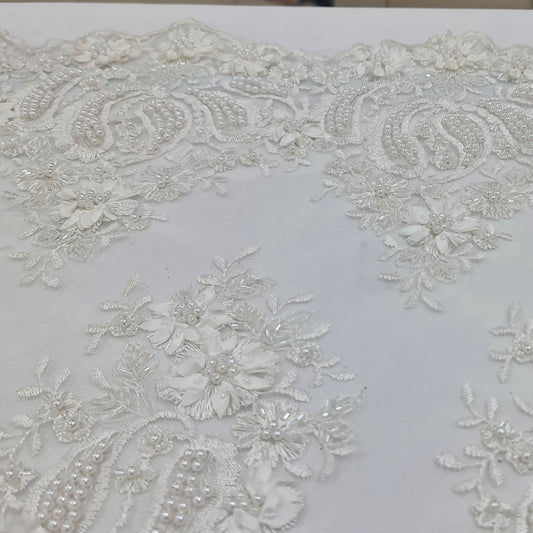 Cream Cut Out Bridal Lace