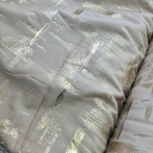 Curtaining- Beige Gold Abstract