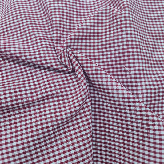 School Checks- Dark Maroon