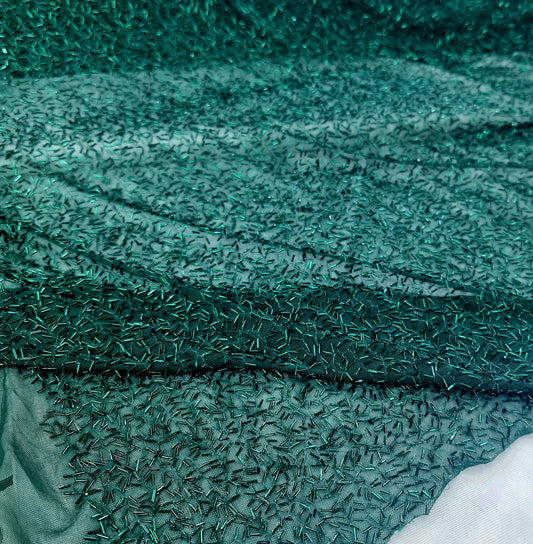 Sequins Tulle- Emerald