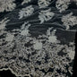 Embroidered Bridal Fabric- White