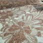Heavy Beaded Bridal Fabric- Rose Gold