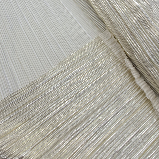 Pleated Plisse Satin Foil- Light Gold