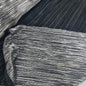 Pleated Plisse Satin Foil- Metallic Black