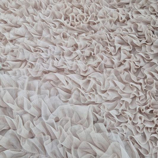 Ruffled Tulle- Nude