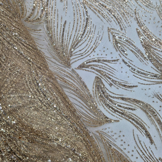 Sugar Metallic Tulle- Ethnic Gold